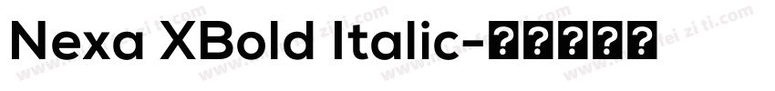 Nexa XBold Italic字体转换